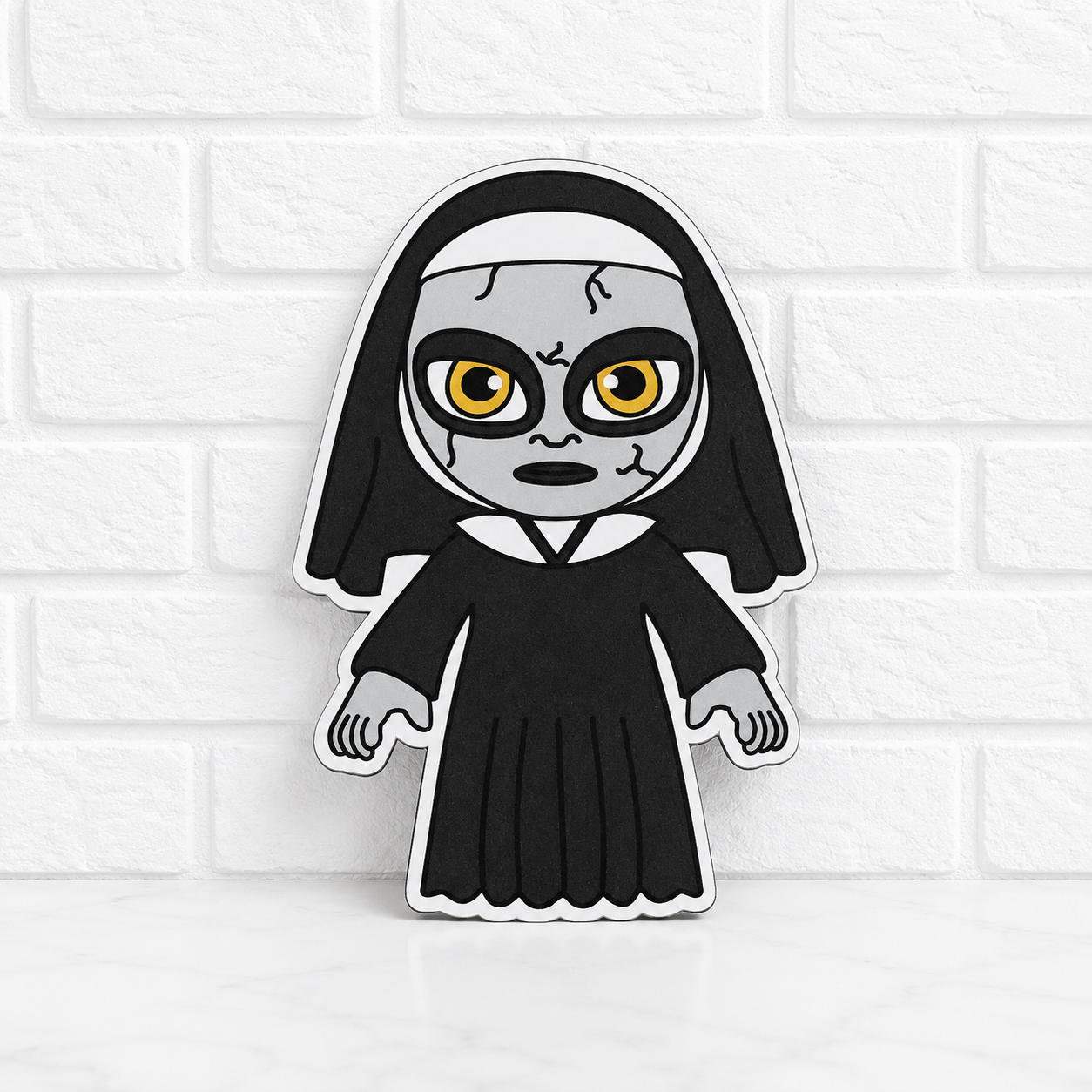 The Nun Inspired Car Freshie | Horror Movie Air Freshener | Handmade Aroma Bead Freshie | Spooky Car Decor