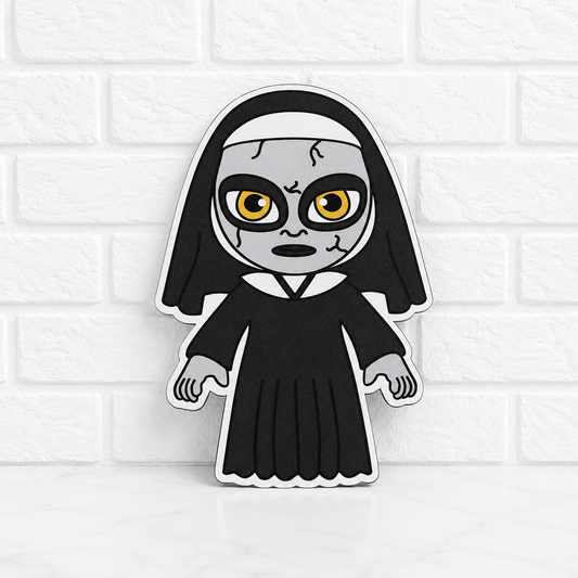 The Nun Inspired Car Freshie | Horror Movie Air Freshener | Handmade Aroma Bead Freshie | Spooky Car Decor