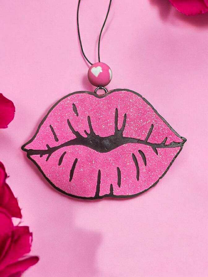 Pink Lips Valentine's Day Car Freshie