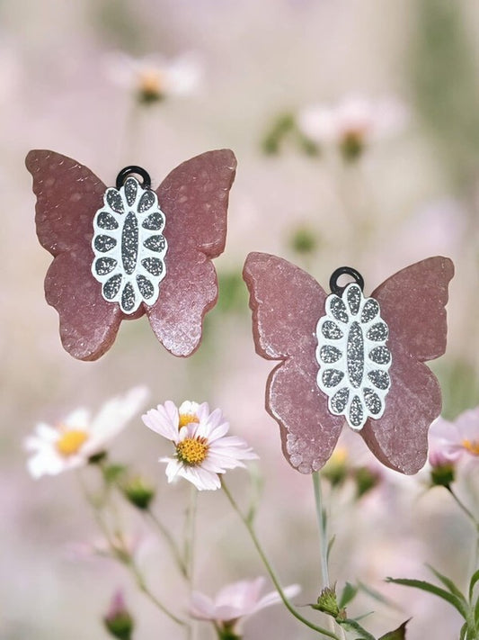 Pink Butterfly Vent Clip Car Freshies