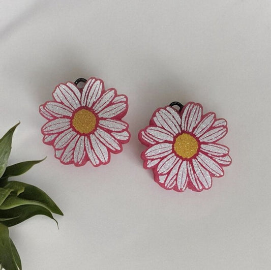 Pink Daisy Vent Clip Car Freshies