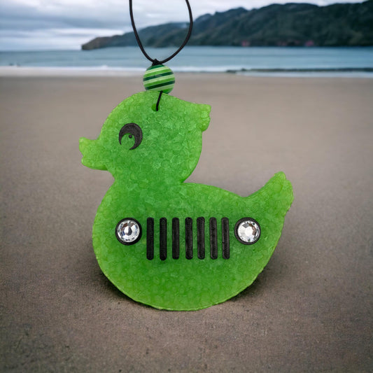 Green Duck (Jeep) Car Freshie