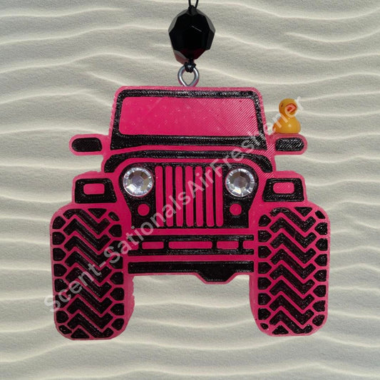 Hot Pink Jeep Car Freshie